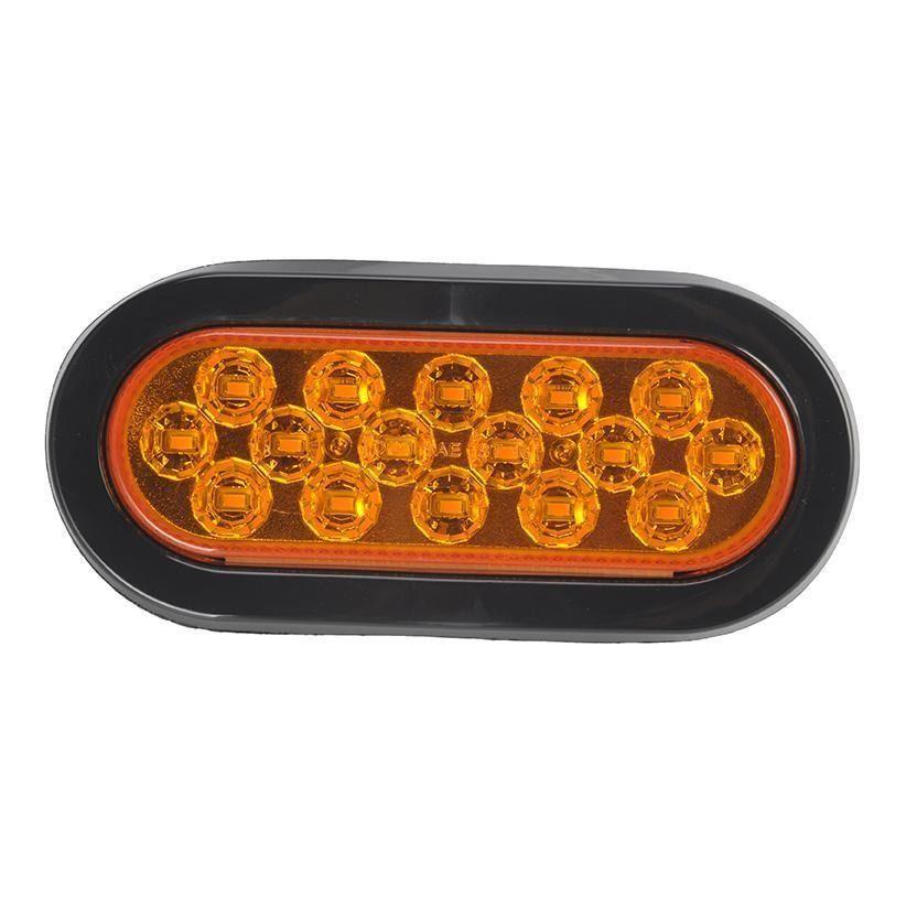 F235454 6" OVAL AMBER 16 LED