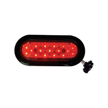 F235526 6" OVAL RED 17 LED