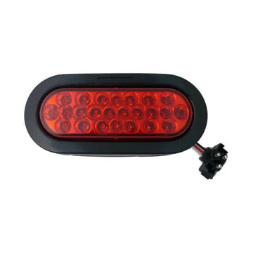 F235176 6" RED OVAL MRKR 24LED