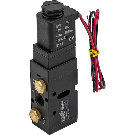 4-WAY 2-POSITION SOLENOID AIR VALVE WITH FIVE 1/4 INCH NPT PORTS BAV050SA