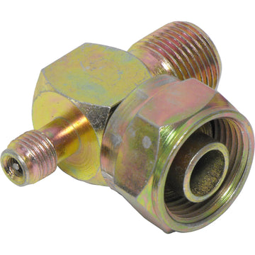 Steel 90º Tube-O Compressor Fitting w/ Svc Port TO 8MIO 90 SV R12