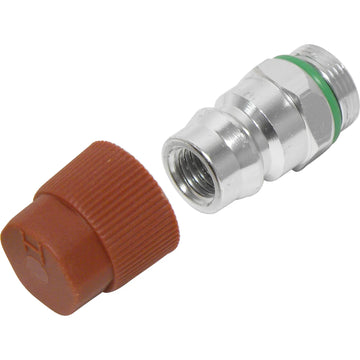 Aluminum Straight Screw-on Service Port Fitting 16MM X M15- 1.0 THREAD