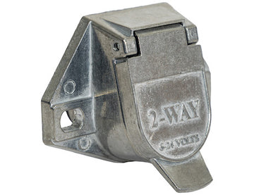 2-WAY DIE-CAST ZINC TRAILER CONNECTOR -TRUCK SIDE - VERTICAL PIN ARRANGEMENT TC1012